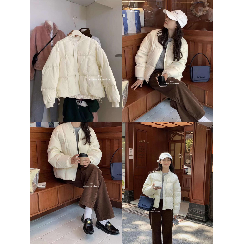 2285 ÁO PHAO DÀI TAY CỔ TRÒN