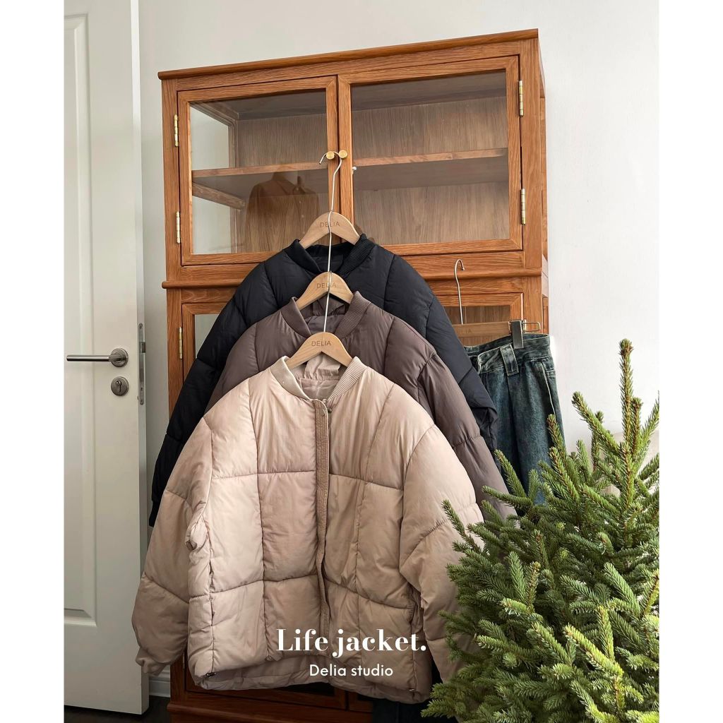 2285 ÁO PHAO DÀI TAY CỔ TRÒN