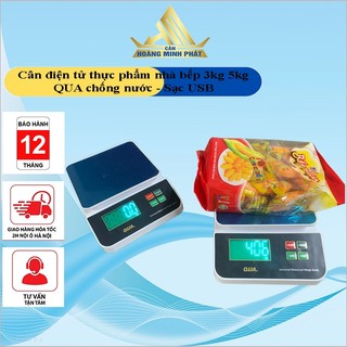 Cân điện tử thực phẩm nhà bếp chống nước QUA [3kg/0.1g] - [5kg/1g] chính xác tuyệt đối