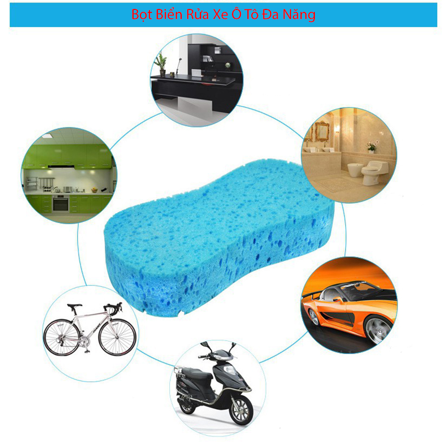 Miếng bọt biển rửa xe máy ô tô đa năng, thấm hút nước tốt, chống trầy xước sơn
