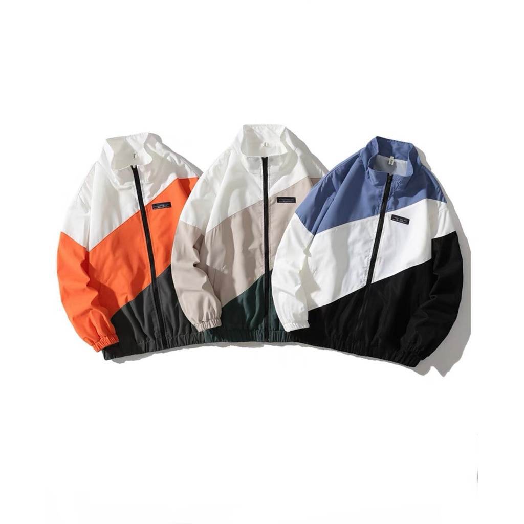 Áo khoác dù 2 lớp dày dặn Nam-Nữ , khoác gió phối 3 màu