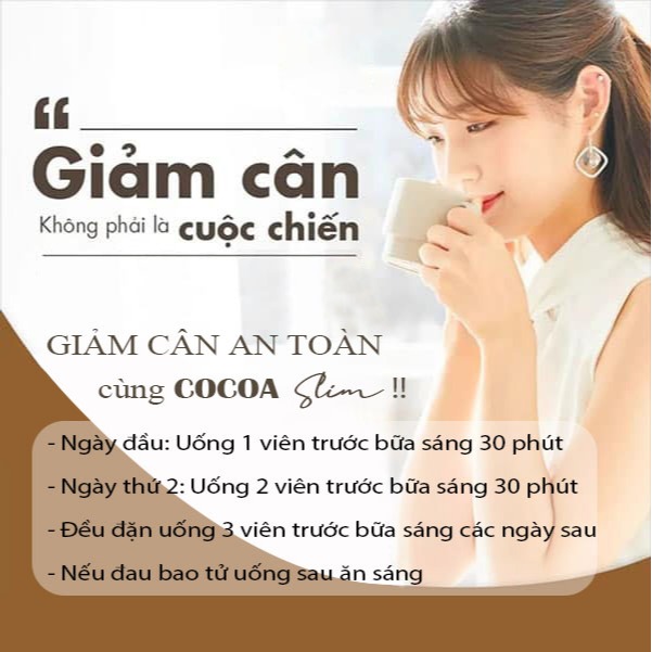 Giảm cân Cocoa Slim Plus Hộp 20 Viên Hỗ Trợ Giảm Cân Cấp Tốc An Toàn