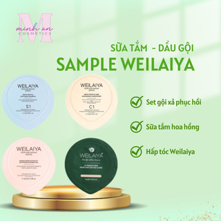 Dầu gội Weilaiya mini phục hồi tóc hư tổn đa tầng, sữa tắm Weilaiya chính hãng hoa hồng mini 14g