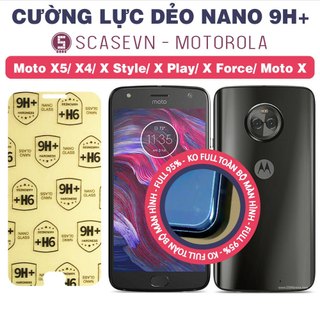 Cường lực dẻo nano trong suốt motorola moto x5/ x4/ x style/ x play/ x force/ moto x