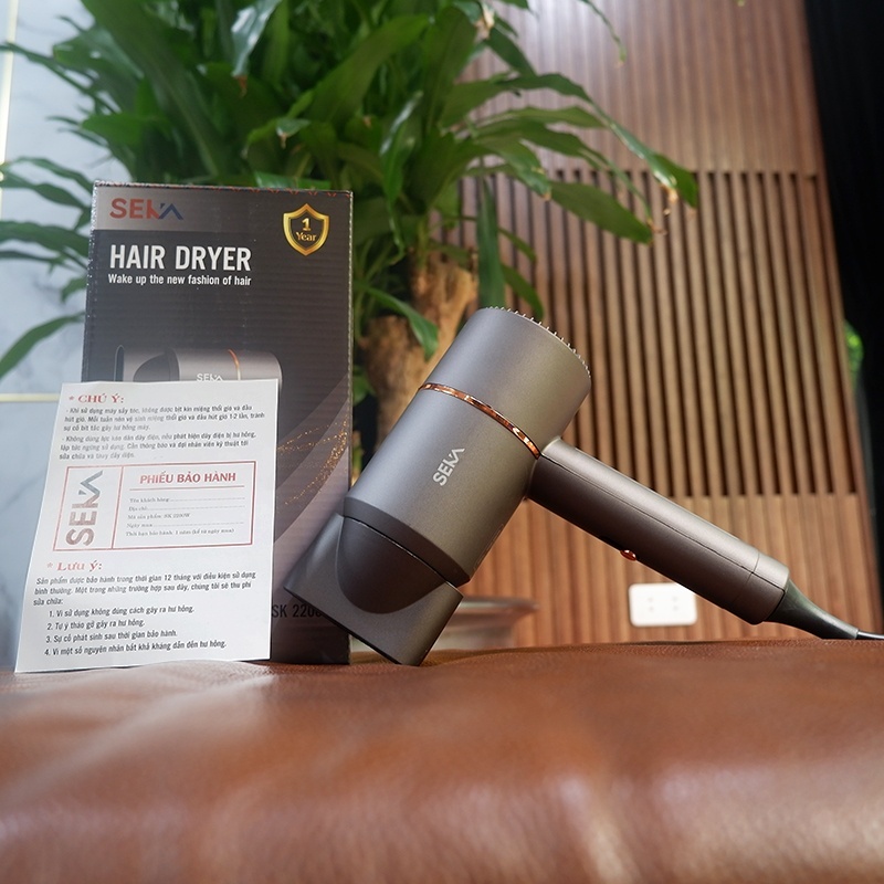 Máy sấy tóc 2 chiều SEKA công suất 1800W sấy nhanh khô, bảo hành chính hãng 12 tháng kèm mỏ vịt chăm sóc tóc chuẩn salon