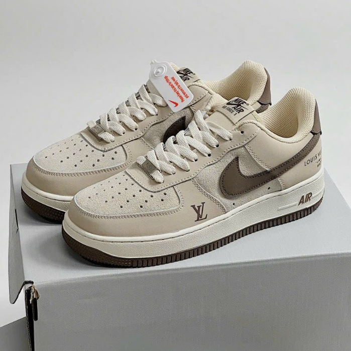 Giày thể thao A_F1 LV xanh lá-trắng 2022, Giày sneaker A_F1 lv dành cho nam nữ hàng chuẩn S.CẤP full bill box phụkiện