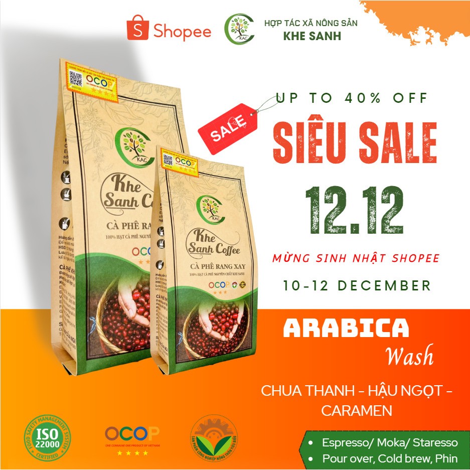 Cà phê nguyên chất Arabica Khe Sanh giống Catimor