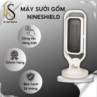 Quạt sưởi gốm nineshield không gây khô da, sưởi ấm phòng ngủ, phòng khách,...