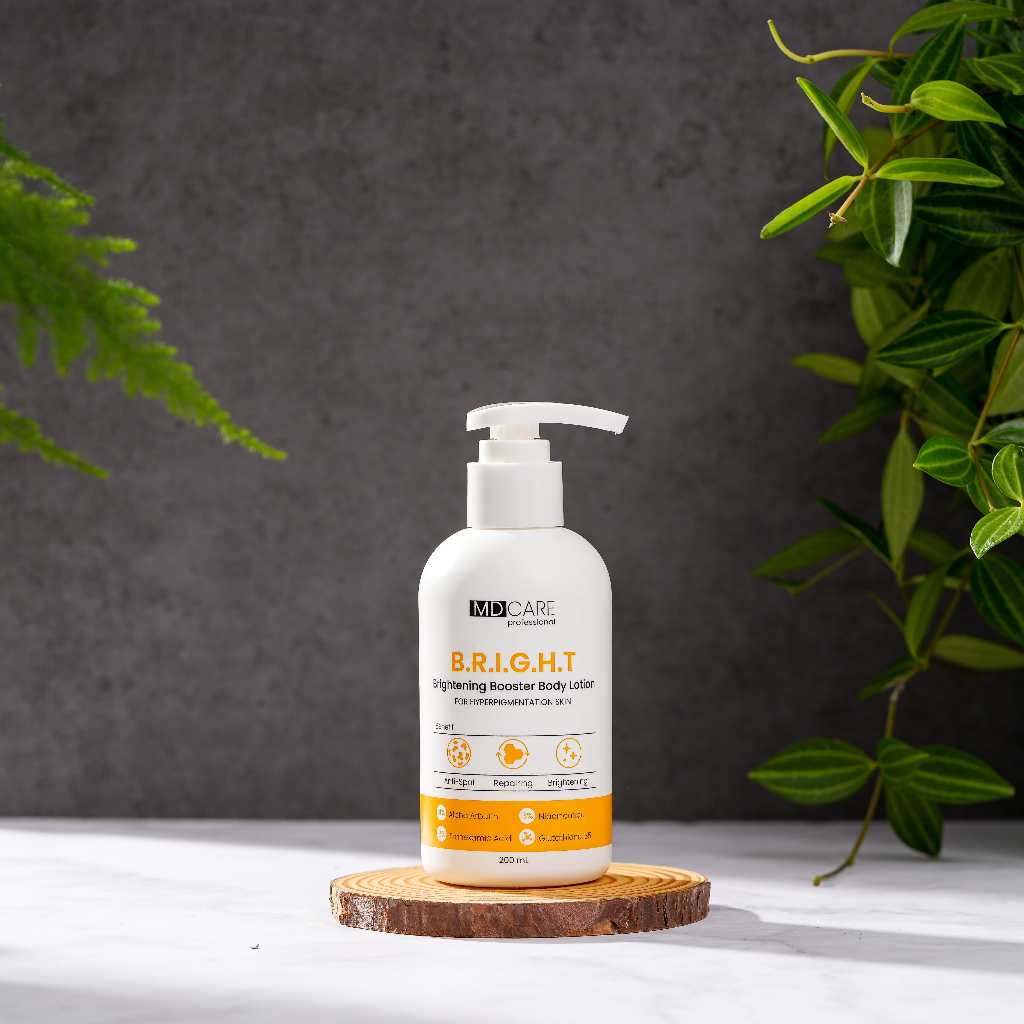 Sữa Dưỡng Thể Sáng Da Mờ Thâm 4% Alpha Arbutin-3% Niacinamide MD CARE Brightening Booster Body Lotion 200ml