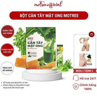 Bột cần tây mật ong Motree giảm cân nhanh cấp tốc an toàn hộp 14 gói mua 1 sp tặng Nịch bụng