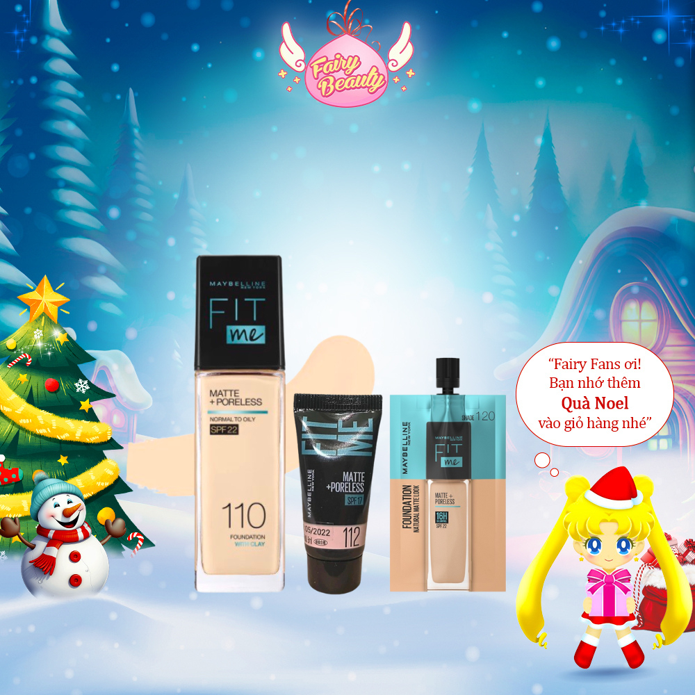 Kem Nền Kiềm Dầu & Che Phủ Tối Ưu Fit Me Matte Poreless Foundation 30ml/5ml