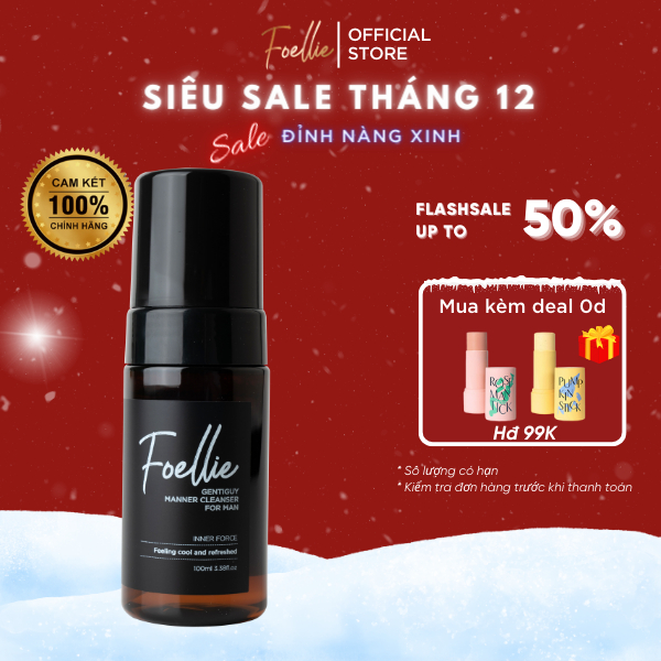 Dung Dịch Vệ Sinh Vùng Kín Nam Foellie Hàn Quốc 100ml - Gentiguy Manner Cleanser 6070