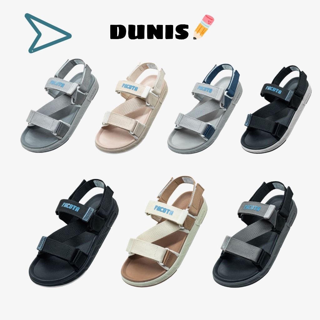 Giày sandal nam nữ unisex đi học quai ngang Facota FC Sport  đế cao 3 phân