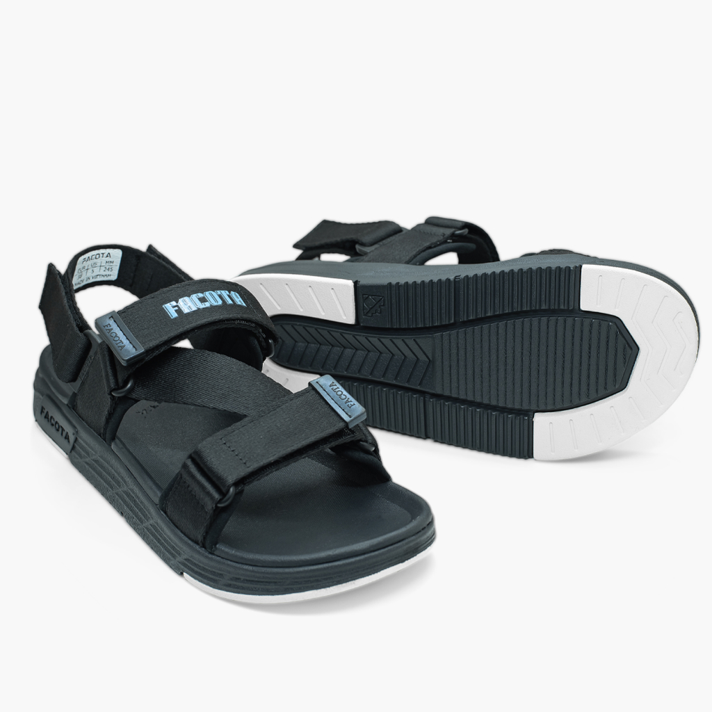 Giày sandal nam nữ unisex đi học quai ngang Facota FC Sport  đế cao 3 phân