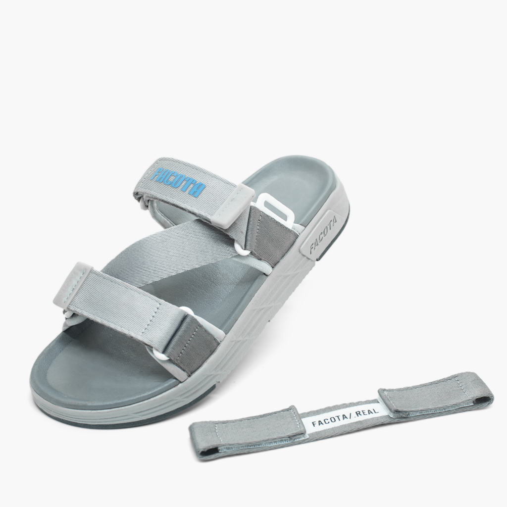 Giày sandal nam nữ unisex đi học quai ngang Facota FC Sport  đế cao 3 phân