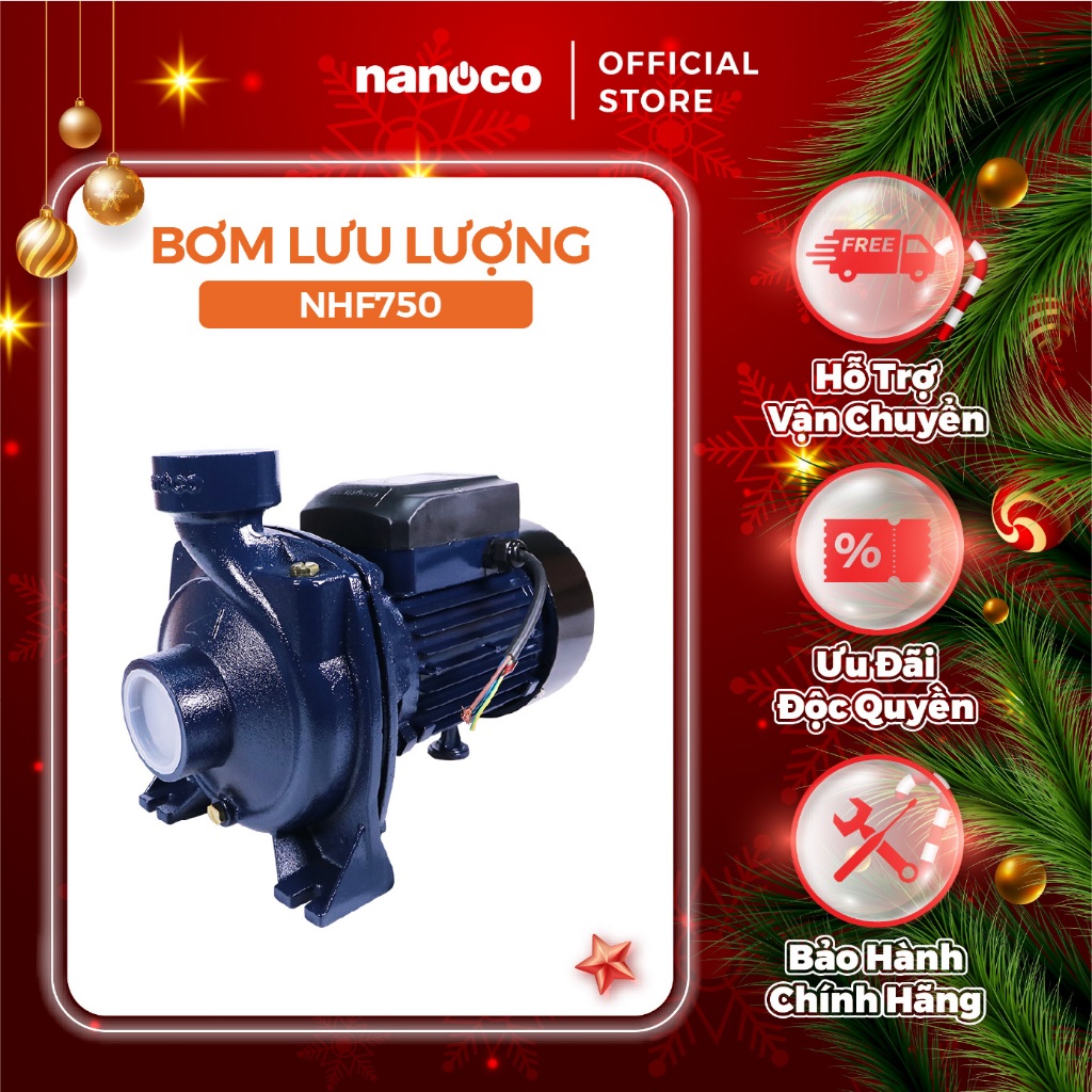 Máy bơm nước Nanoco dòng bơm lưu lượng model NHF750/ NHF1100/ NHF1500 (công suất 750W, 1100W, 1500W)