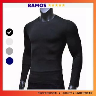 Áo thun nam giữ nhiệt dài tay 35 - 95kg thể thao 7 màu mềm mại co giãn, màu sắc trẻ trung và năng động - RAMOS