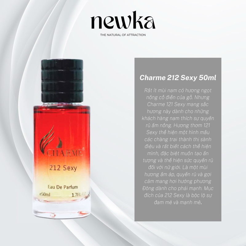 [NewKa] Nước Hoa Nam Charme 212 Sexy 50ml Chính Hãng