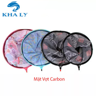 [Cao Cấp] Mặt Vợt Cá Carbon vành tròn 35cm 40cm Chuyên Câu Đơn Câu Đài GDC-10