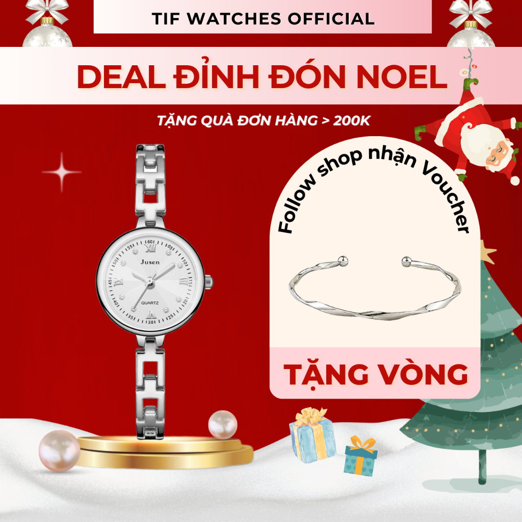 Đồng Hồ Đeo Tay Nữ JUNHEE CLASSY Tif Watches Phong Cách Hàn Quốc Sang Trọng Thời Trang