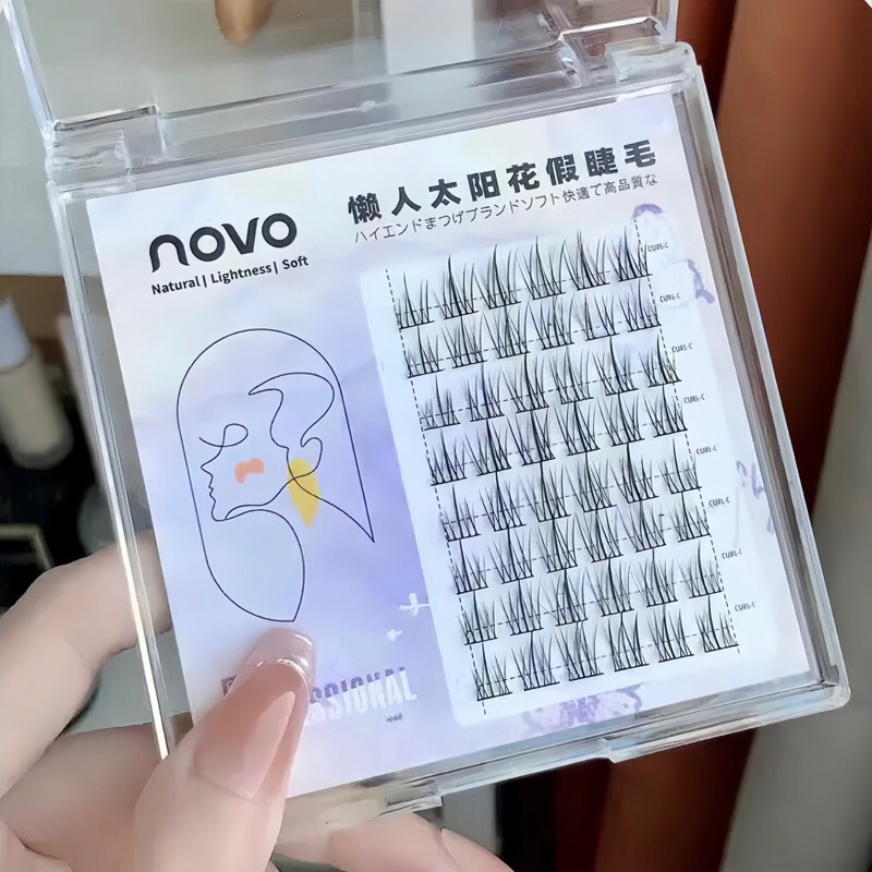 Lông Mi Giả Chùm Tách Sợi NOVO Mềm, Nhẹ, Tự Nhiên