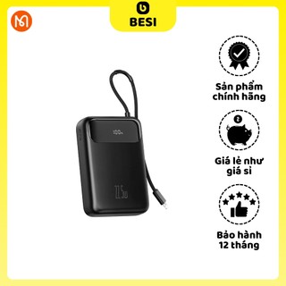 Pin dự phòng mcdodo 22.5w pd+qc 20000mah power bank built-in lightning cable with digital display