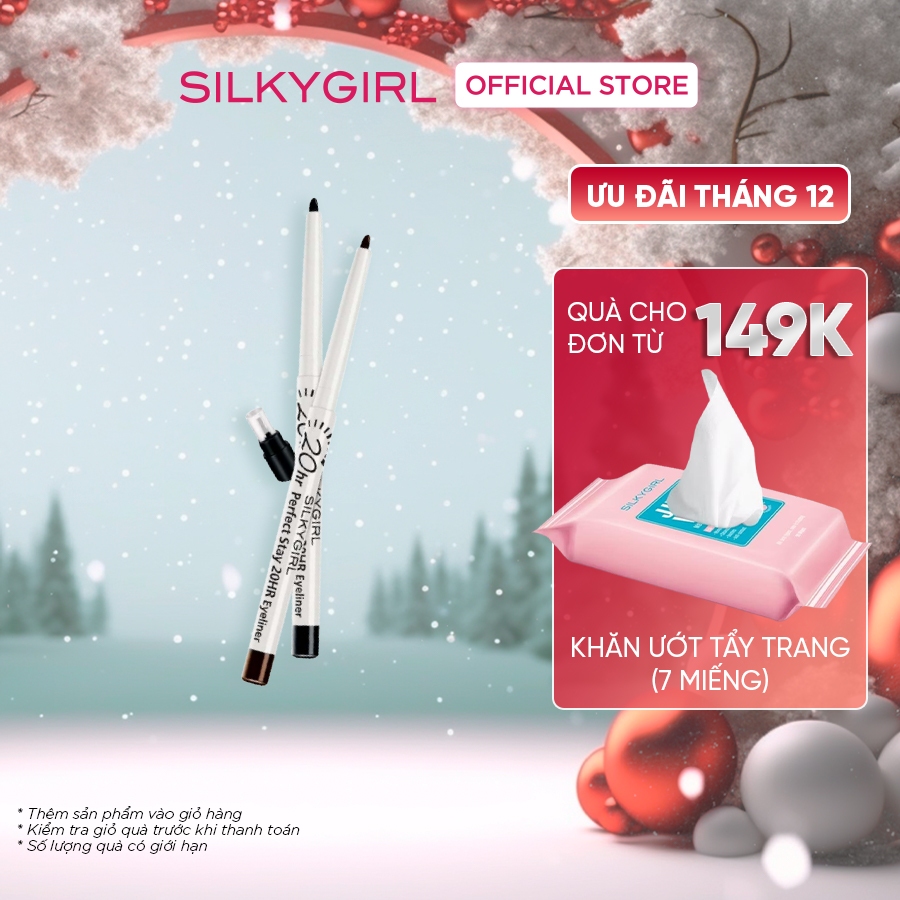 COMBO 2 Cây Chì Kẻ Mắt 20H Silkygirl Siêu Mảnh Lâu Trôi 0.56g