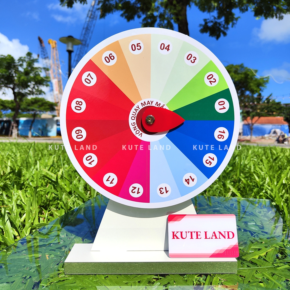 Vòng quay may mắn 25 cm 16 ô trúng thưởng làm sự kiện trò chơi giáo cụ dạy học lucky wheel size lớn V-M6