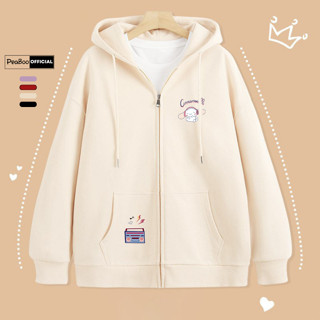  Áo Hoodie Zip Áo Khoác Nam Nữ Unisex By PEABOO Mã Thỏ Music Chất Nỉ Bông Form Rộng Mũ 2 Lớp 