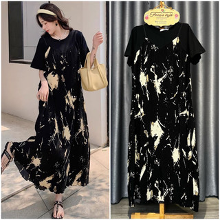 Đầm thun cotton bigsize dáng suông, đầm bầu thoải mái, nhiều size 45kg-90kgu