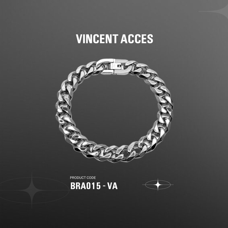 VINCENT BASIC CHAIN BRACELET 10MM / Lắc Trơn Bóng Thép TITAN KHÔNG RỈ