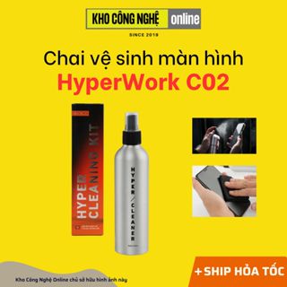 Chai vệ sinh màn hình Hyper Cleaning HyperWork C02 - Vệ Sinh Mặt Kính Màn Hình, LapTop, Điện Thoại