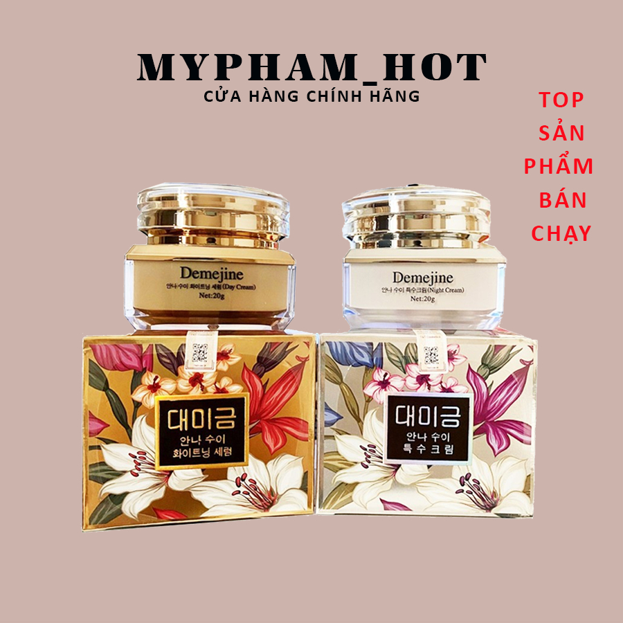Kem Dưỡng Trắng Da Mờ Thâm Mụn Demejine Ngày Và Đêm
