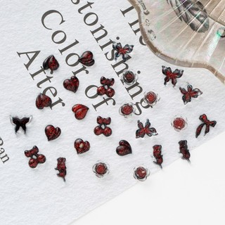 Set 50 charm đính móng phong cách Gothic huyền bí