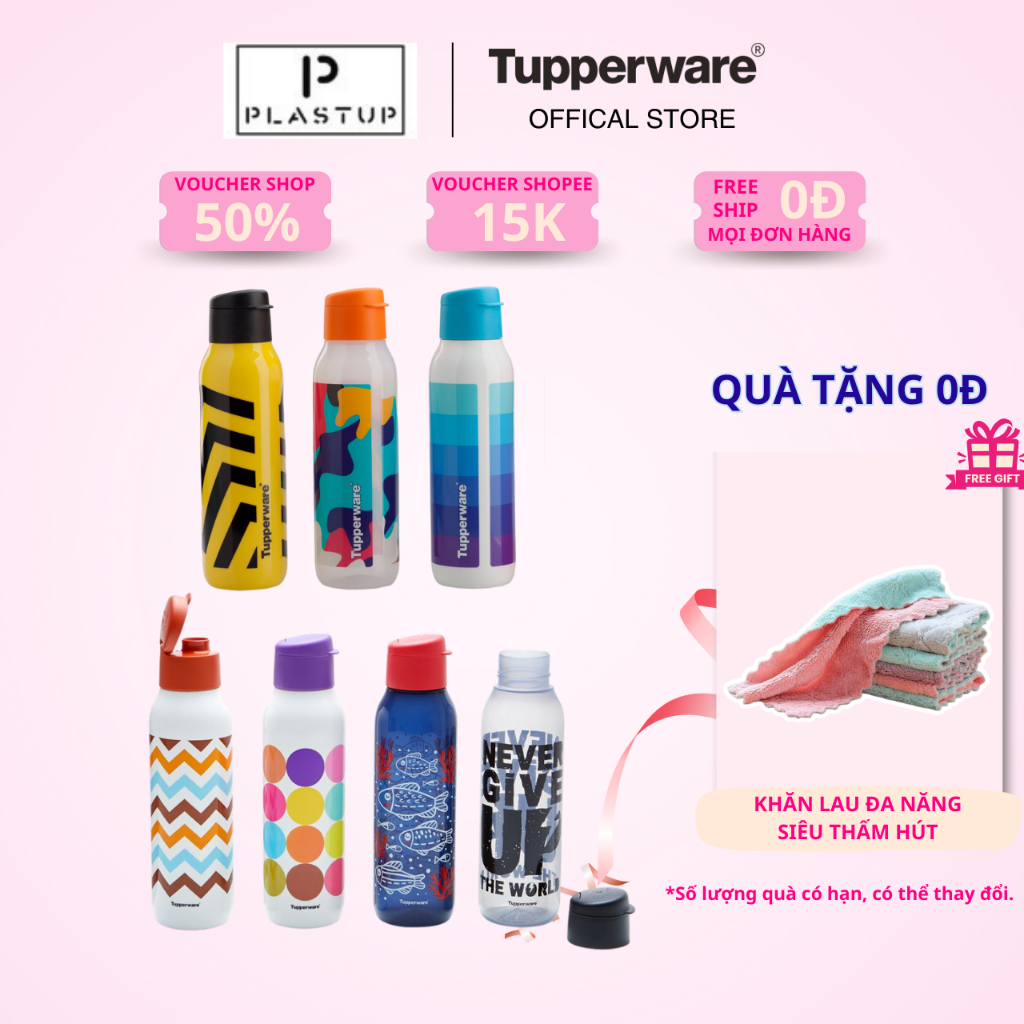 Bình nước Tupperware 750ml Eco Fancy