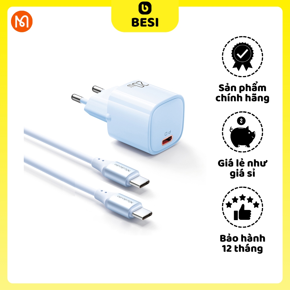 Cốc Sạc Nhanh Mcdodo 20W PD Charger