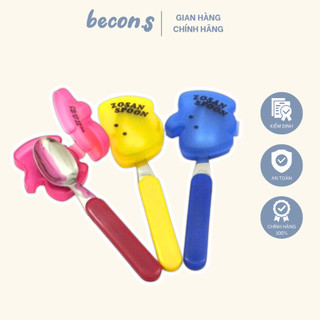 Nĩa dĩa inox - muỗng thìa inox nhật bản nắp đậy hình thú dễ thương cho bé becon.s