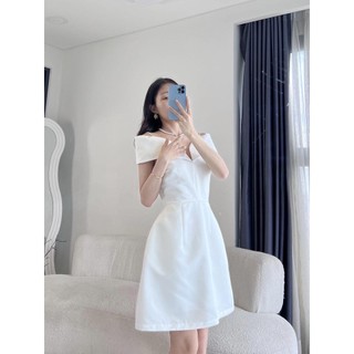 Đầm MEET tafta trễ vai
