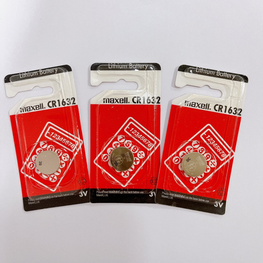 Pin đồng hồ CR1632 maxell 3V, pin 1632 chính hãng maxell - Vỉ 1 viên