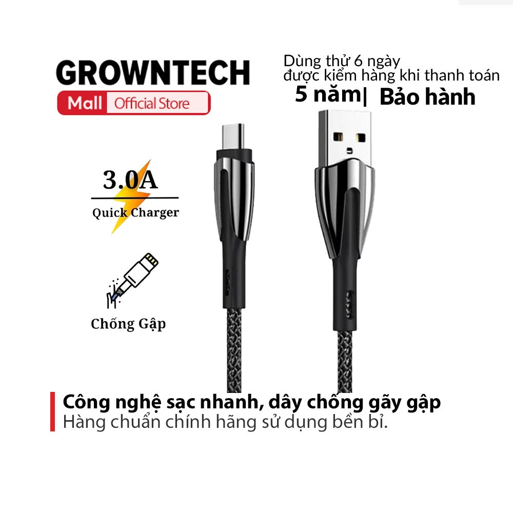 Cáp sạc nhanh chính hãng type C 3.0A QC3.0 Remax RC-162a cổng USB ra typeC dây dài 1.0m bọc kim loại siêu bền chống đứt