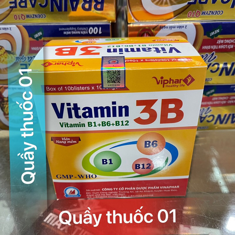 Viên uống Vitamin 3B B1-B6-B12 (hộp 100 viên)
