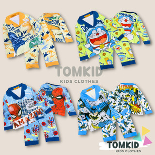 Bộ pijama đồ ngủ cho bé trai chất liệu thun lạnh mềm co giãn tốt 9-42KG