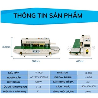 Máy hàn miệng túi fr-900 inox
