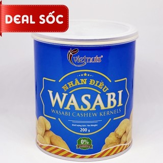 Vietnuts - Hạt điều wasabi cao cấp Vietnuts hộp 200g