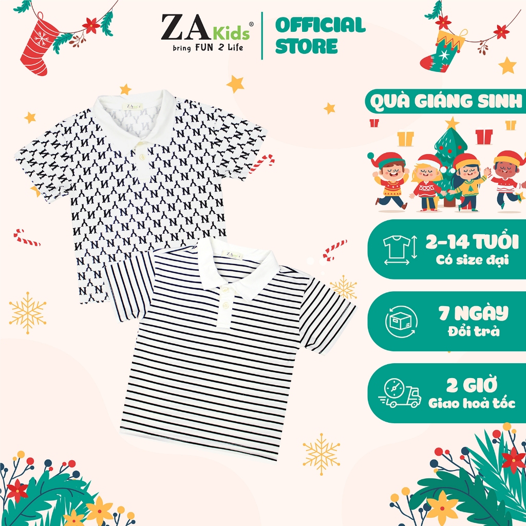 Áo Thun Tay Ngắn Bé Trai  ZAKids ZA22024TN