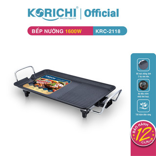 Bếp nướng điện 1600w korichi chính hãng krc-2118
