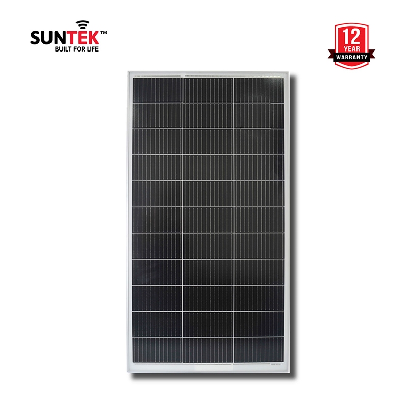 Tấm Pin Mono Năng Lượng Mặt Trời SUNTEK SSP-150W/19V 12BB - Hàng Chính Hãng - Bảo hành 12 năm