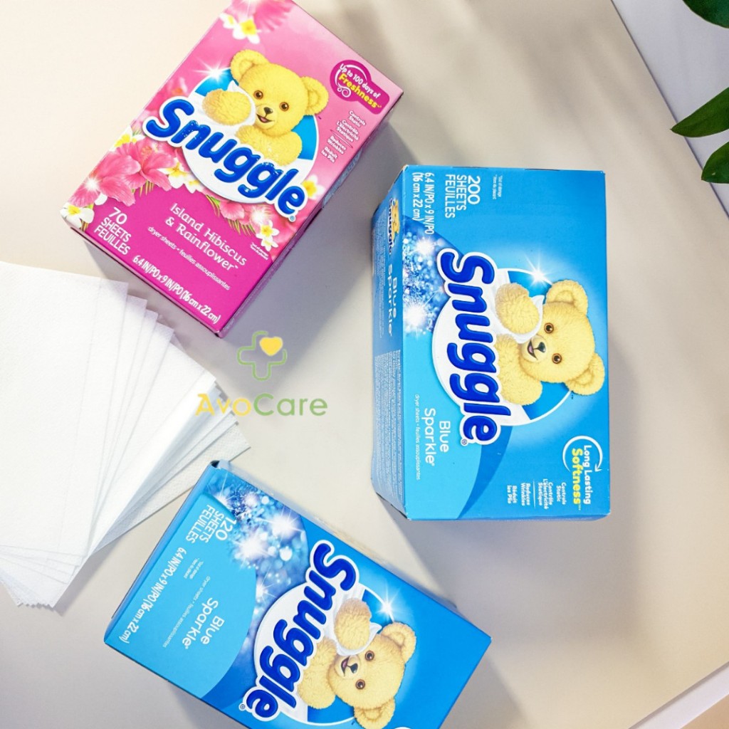 Giấy thơm quần áo Snuggle, giấy sấy quần áo an toàn dành cho bé từ sơ sinh