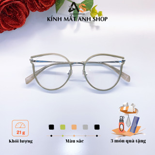  Kính tròn mắt mèo to thời trang cao cấp nữ 2291A 