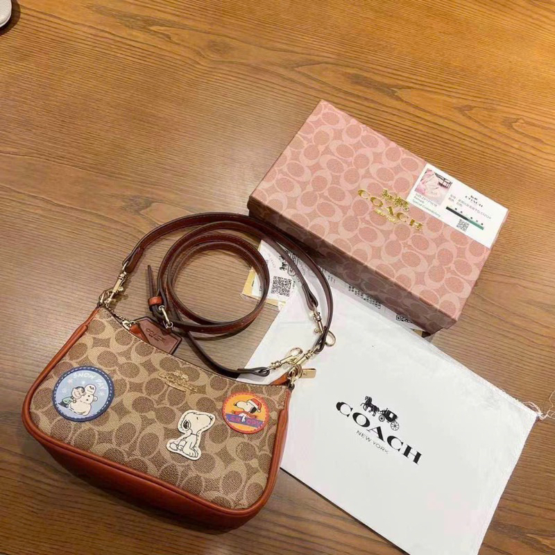 Túi Coach hai quai hoạ tiết fullbox